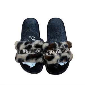 Bebe Girls Fur Slides 4/5
